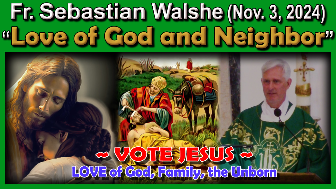 Nov. 3, Fr. Sebastian - Love of God, Neighbor, and Your Vote