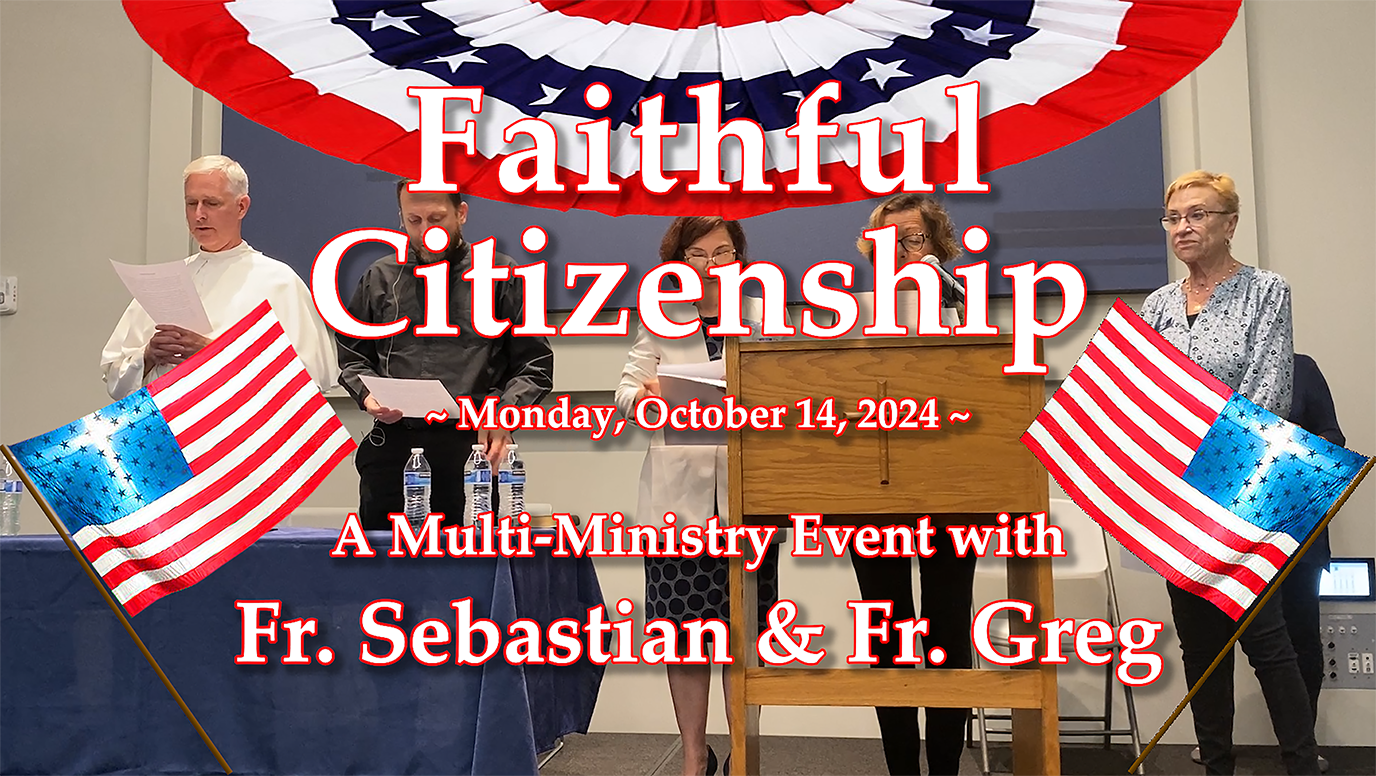 Faithful Stewards Vote - Fr. Sebastian and Fr. Greg at St. Edward, Oct. 16, 2024